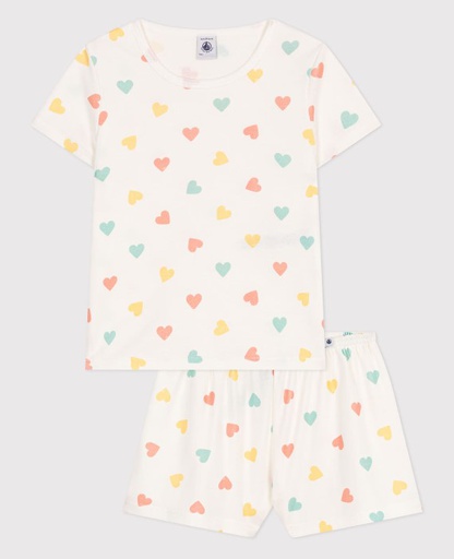 Petit Bateau - Pyjama short - Coeurs