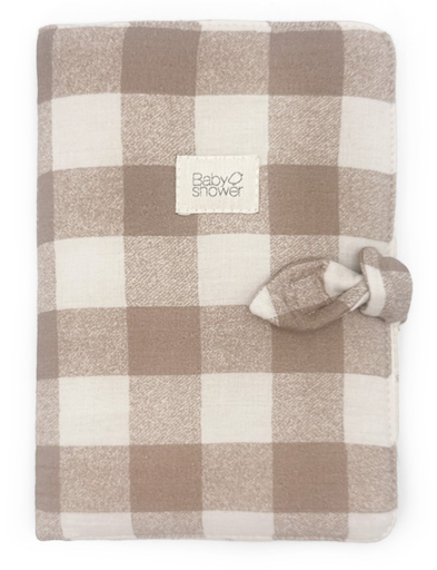 Babyshower - Protège carnet santé Knot - Vichy Caramel [PDOKVCM]