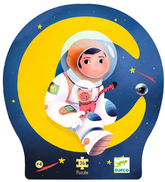 DJECO - Puzzle Un astronaute dans la lune 36 pcs - 4 ans +