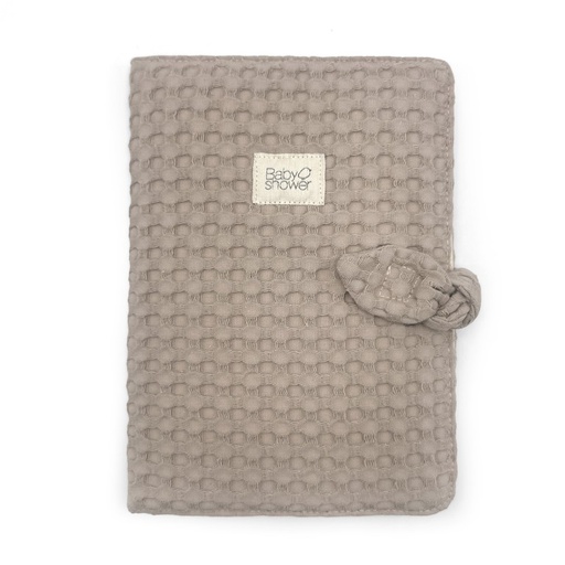 Babyshower - Protège carnet santé Knot - Gofre Latte [PDOKGLT]