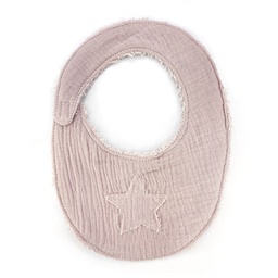 [BIBSNUD] Babyshower - Bavoir Bandana Star - Nude Powder