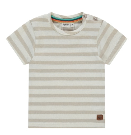 BABYFACE - T-Shirt garçon ligné beige/blanc