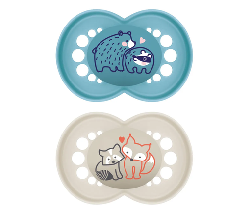 [9001616824647] Mam - Tétine Original - 16mois + - Bleu / Beige