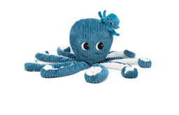 Les Déglingos - Peluche pieuvre Filou maman et son bébé bleu - Les Ptipotos