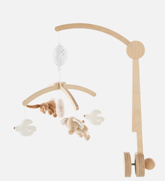 [N.2450.50] Noukie's - Mobile musical en bois - Bali, Moka &amp; Snow