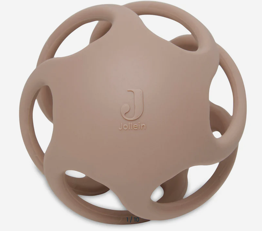 Jollein - Anneau de dentition Balle en silicone 9,5cm - Biscuit