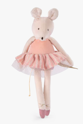 [667028] Moulin Roty - Petite peluche Souris rose - La petite école de danse