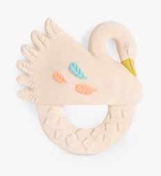 [667370] Moulin Roty - Hochet anneau de dentition caoutchouc Cygne - La Petite Ecole de Danse
