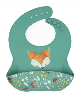Sassi - Bavoir en silicone - Renard