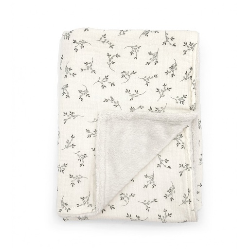 [FBXLOBL] Babyshower - Couverture Polaire Large - Olive Bloom