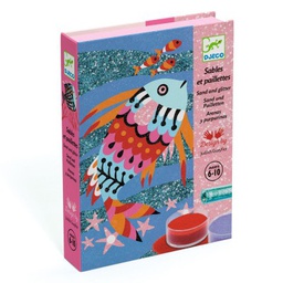 DJECO - Sable et paillettes - Arc-en-ciels de poissons - 6 à 10 ans