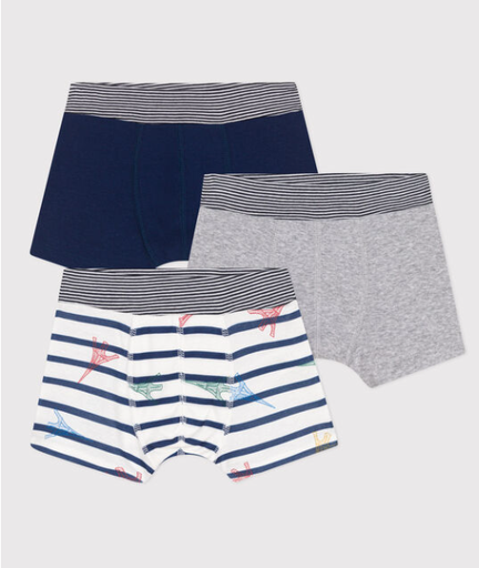 Petit bateau - Lot de 3 boxers en coton petit garçon - Paris