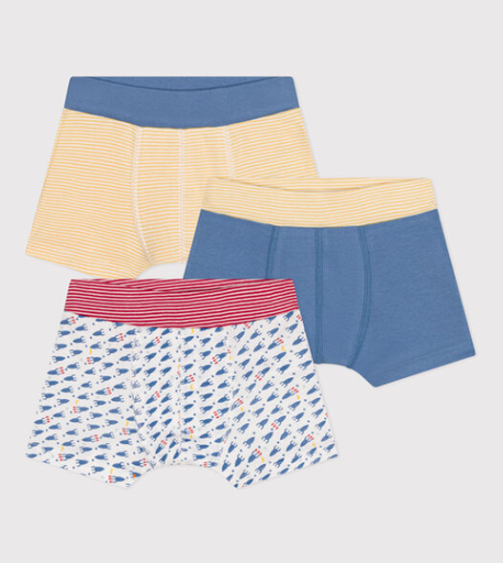 Petit bateau - Lot de 3 boxers en coton petit garçon - Fusées
