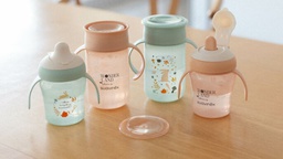 [3402788] Suavinex - Tasse d'apprentissage 200ml - 6M+ - Rose - Vert