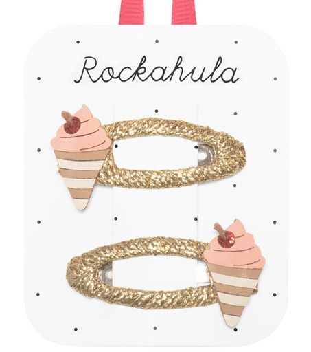 [H2341R] Rockahula - Lot de 2 pinces à cheveux - Very Cherry Ice Cream