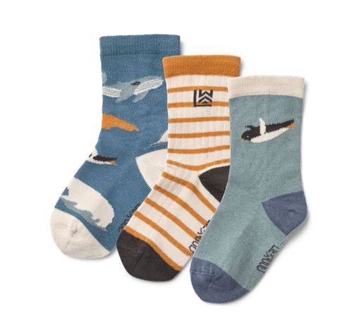 Liewood - Lot de 3 chaussettes Silas - Arctic Sea/Ocean view