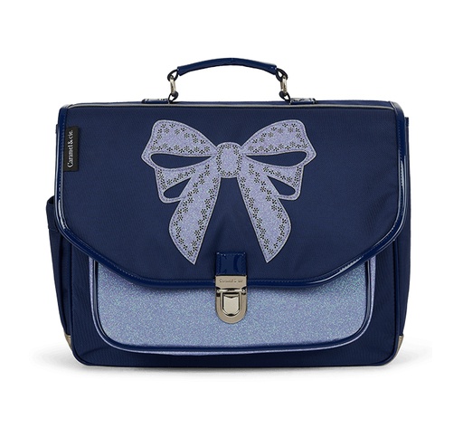 Caramel & Cie - Cartable moyen - Noeud Pailletté Marine