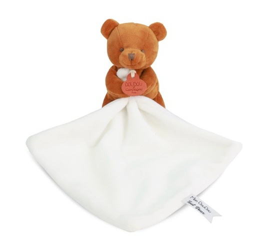 Doudou et Compagnie - Doudou mouchoir- Mon petit ourson - 10 cm