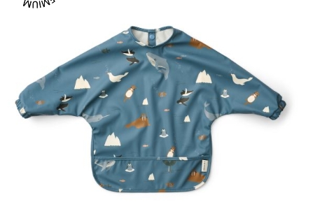 LIEWOOD - Bavoir Merle avec poche avant - Arctic Sea/ Ocean View