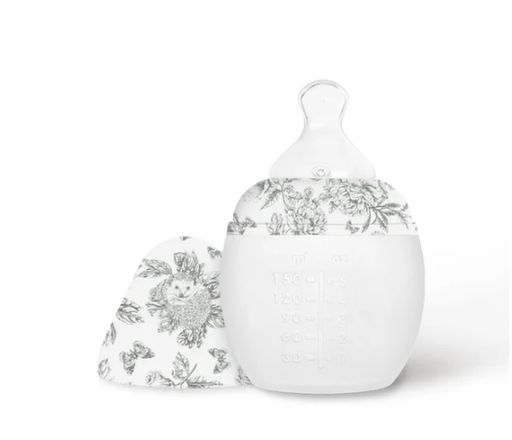 Élhée - Biberon anti-colique 150 ml - Tartine et Chocolat - "Toile de Jouy" Gris