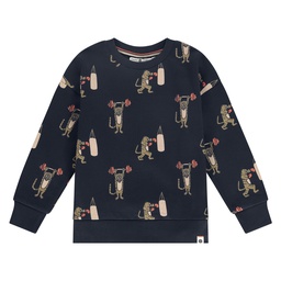 STAINS &amp; STORIES - Pull bleu marine à motifs - Garçon