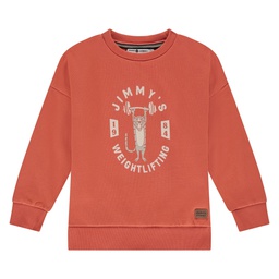 STAINS &amp; STORIES - Pull orange à motifs - Garçon