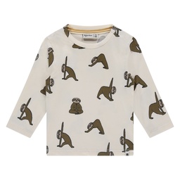 BABYFACE - T-Shirt beige à manches longues + motifs - Garçon