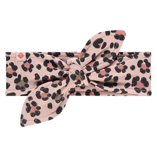 BABYFACE - Bandeau fille - Rose imprimé pattes [COLL. AH25]