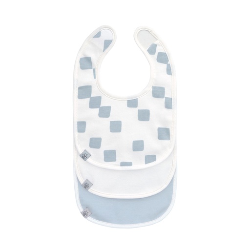 Lässig - Lot de 3 bavoirs naissance - Happy Fruits Bleu clair