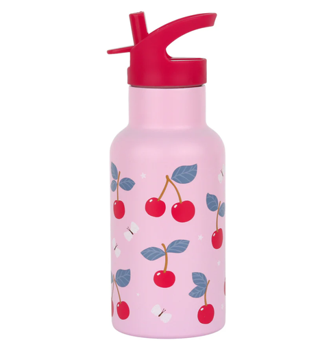 A Little Lovely Company - Gourde en inox 350 ml - Cerises