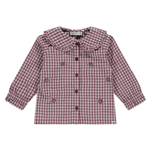 BABYFACE - Chemise à carreaux avec fleurs
