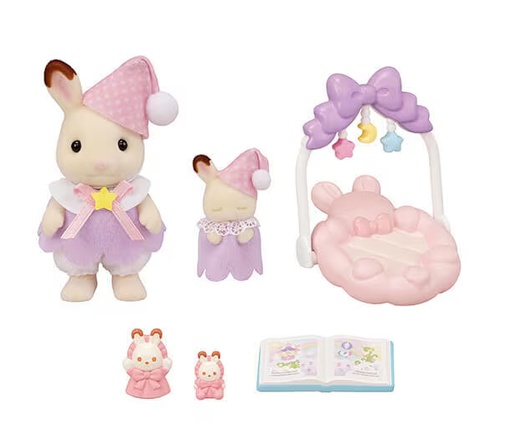 [5806] Sylvanian Families - Le coucher des soeurs lapin chocolat - 3 ans +