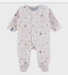 Noukie's - Pyjama jungle en velours - Beige