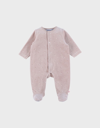 Noukie's - Pyjama bébé en velours rosé
