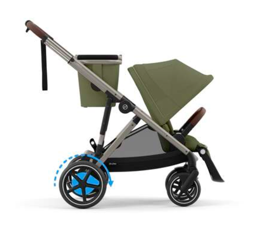 Cybex - Poussette e-Gazelle S - Moss Green - Taupe Frame