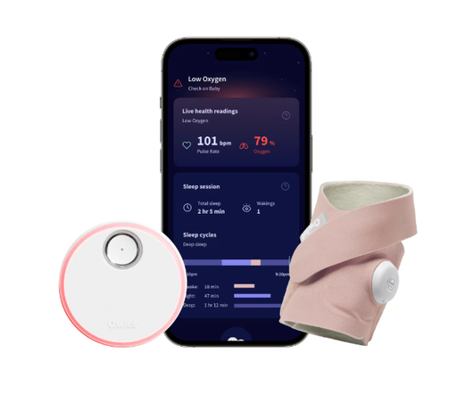 Owlet - Dream Sock Smart 3 - Dusty Rose