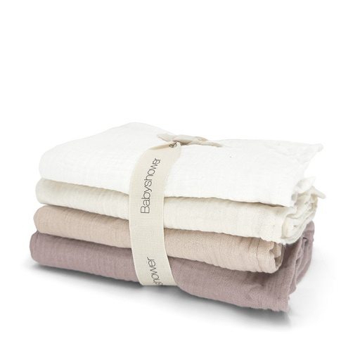Babyshower - Lot de 4 langes Little Colors - Nude [P4SWNUD]