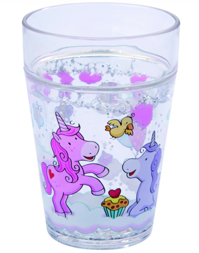 HABA - Gobelet à paillettes - Licornes dans les nuages