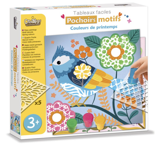 Crealign' - Pochoirs motifs Couleurs de Printemps - 3 ans +