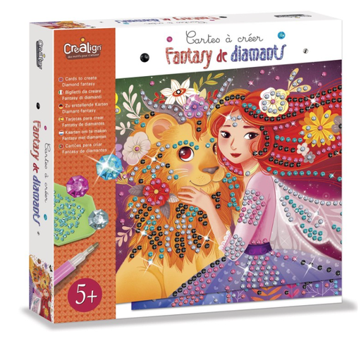 Crealign' - Cartes à créer - Fantasy de diamants - 5 ans + [CL214]