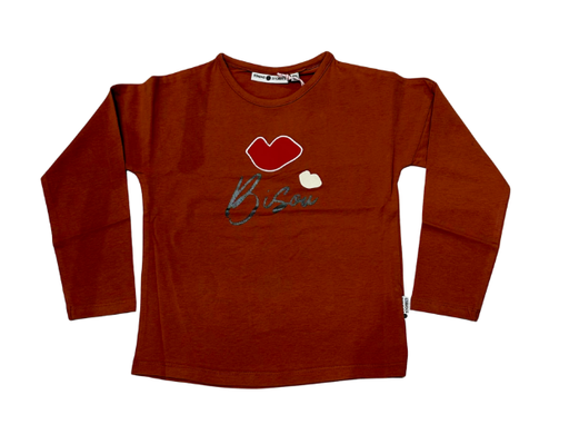 STAINS & STORIES - T-shirt terracotta à longues manches - Fille