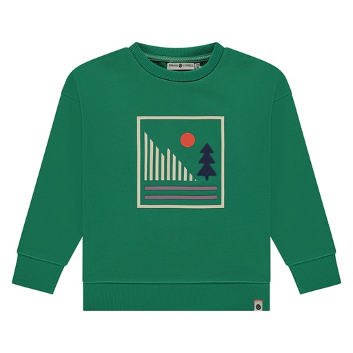 STAINS & STORIES - Sweatshirt vert - Garçon