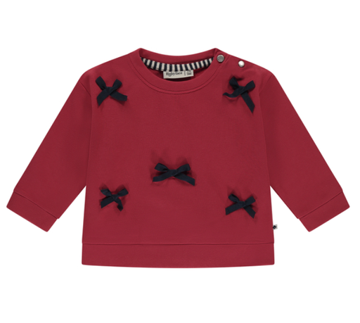 Babyface - Pull rouge avec noeuds - Fille