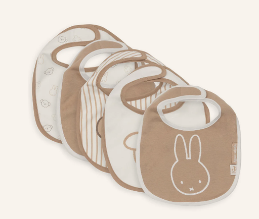 Jollein - Lot de 5 bavoirs - Jersey imperméable Milfy Heads