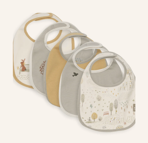 Jollein - Lot de 5 bavoirs imperméables - Tiny Park [029-566-68102]