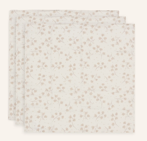 JOLLEIN - Lange Gaze de Coton Small 70x70cm - Leafy Dreams - 3 Unités