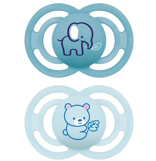 Mam - Tétine perfect start en silicone - 6-16 mois - Bleu