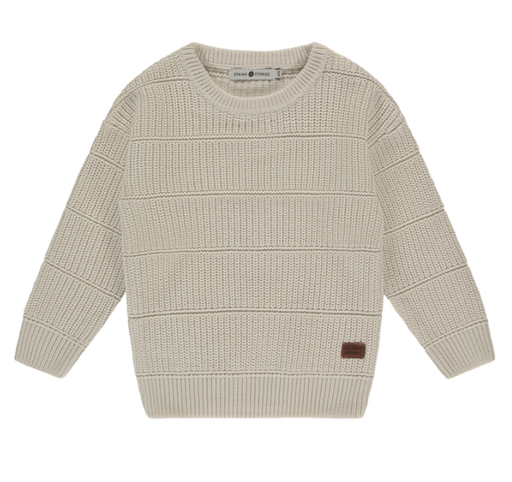 STAINS & STORIES - Pull en laine beige - Garçon
