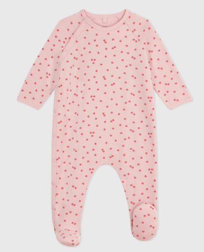 Petit bateau - Pyjama bébé en molleton imprimé pomme