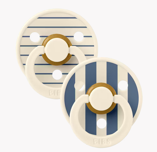 Bibs - Lot de 2 tétines - Ivory Steel Blue - Taille 2 - Anatomiques [3014867]